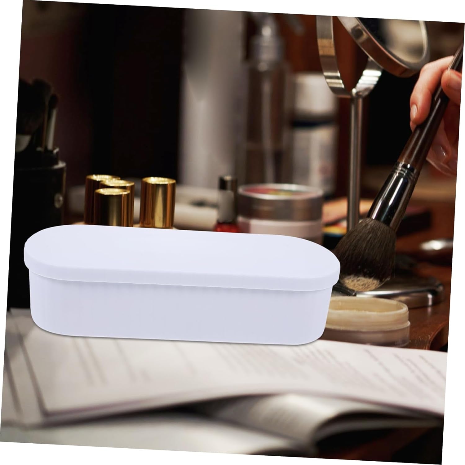 Box White Makeup Brush Cleaner Boxes Brush Cleaner Make up Makeup Brush Cleaning Tools Makeup Brush Cleaning Container Pp