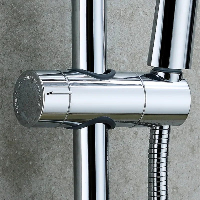 Universal Shower Head Holder Adjustable 18~25Mm 360° Rotation ABS Plastic Shower Slide Rail Bar Holder Bathroom Accessories